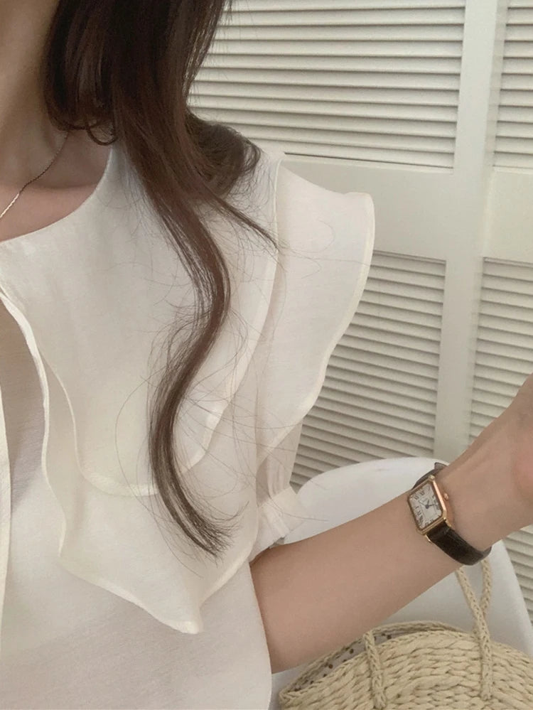 Blusas De Verano Mujer 2023 Summer Short Sleeve Pink Blouse Women Loose Shirt Female Korean Style Tops Fashion Womens Clothing