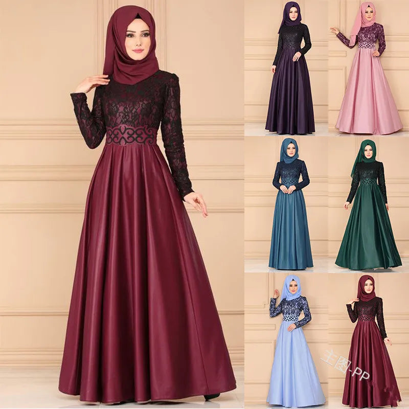 Plus Size Dubai Abayas for Women Hijab Evening Dress Arabic Caftan Moroccan Kaftan Djelaba Femme Muslim Dress Islamic Clothing