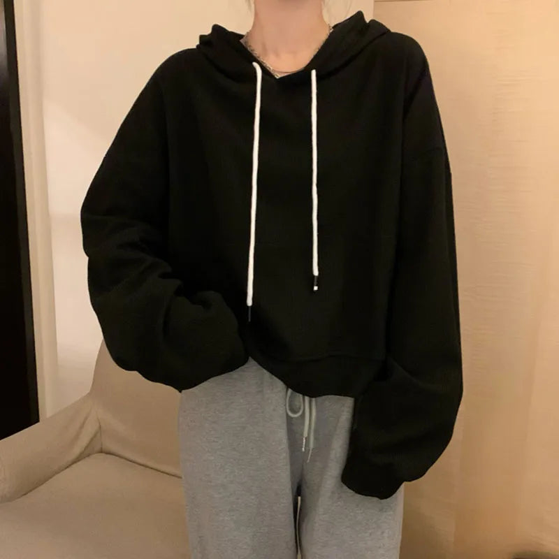 Hoodie Women Oversize Long Sleeve Fall Winter Coats Harajuku Hoodies Korean Style Students Casual Sweatshirt