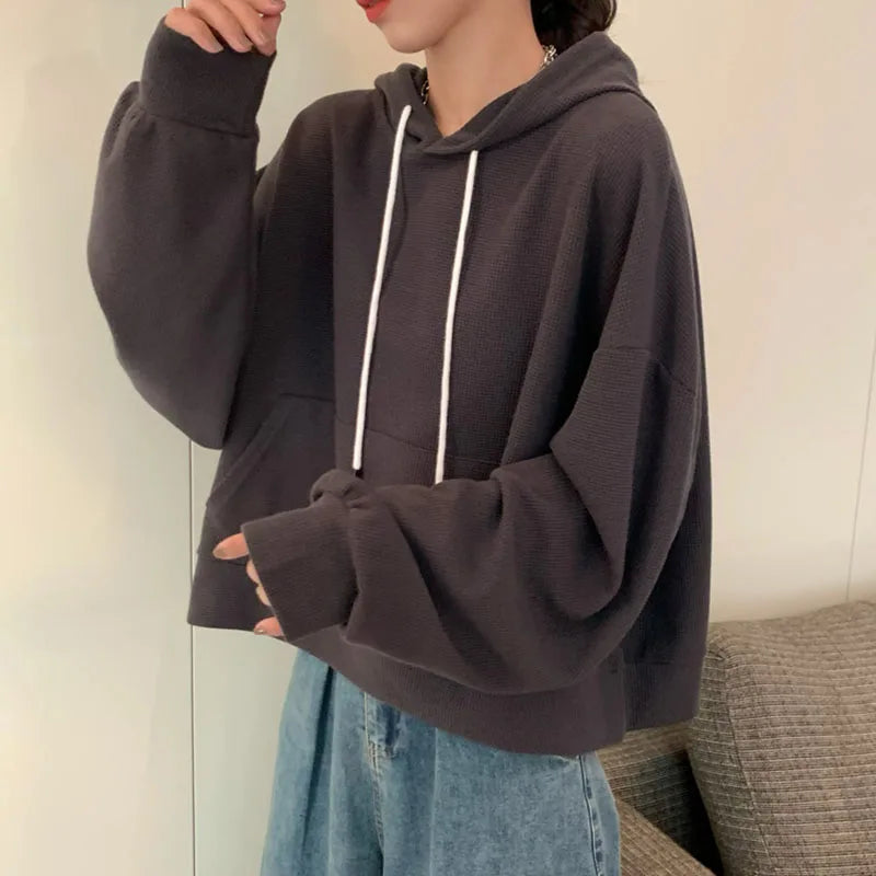 Hoodie Women Oversize Long Sleeve Fall Winter Coats Harajuku Hoodies Korean Style Students Casual Sweatshirt